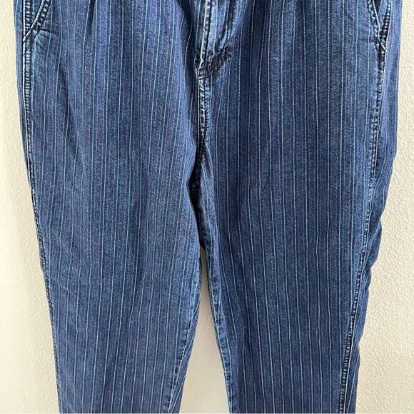 American Eagle Mom Jeans Button Ankle Stripe Denim 16 - Picture 7 of 11